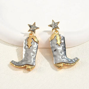 Cowboyboots örhängen Guld och silver