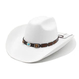 Cowboyhatt Bred Brätte Vit / 57-59cm