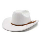 Cowboyhatt Flätad Rem Vit / 57-58cm
