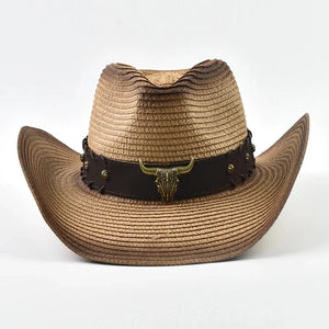 Cowboyhatt halm Brun / Kan justeras