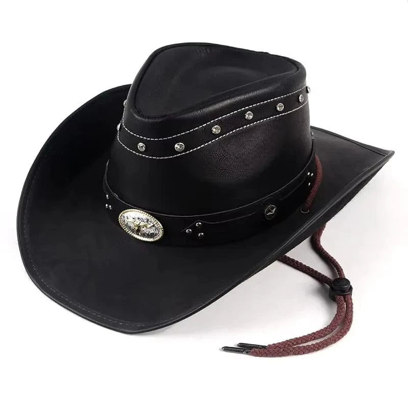 Cowboyhatt Herr Läder Model1 / Ungefär 56-59cm