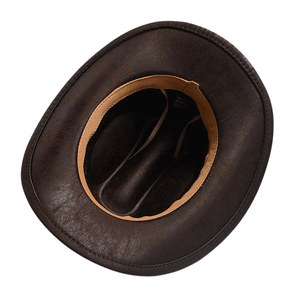 Cowboyhatt i vintageimitation av läder