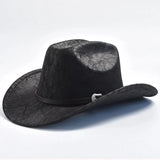 Cowboyhatt Konstläder Svart / One Size