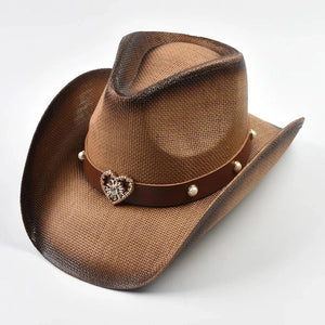 Cowboyhatt med Hjärtdekor