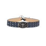 Cowboyhattband med tjurspänne och nitar Blå / 1 stycke
