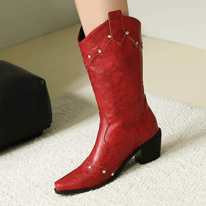 Cowgirl Boots med Nitdetaljer