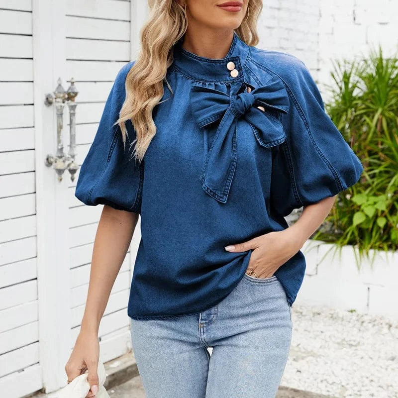 Denim blus Mörkblå / S