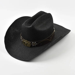 Elegant Cowboyhatt för Kvinna Svart / 58cm