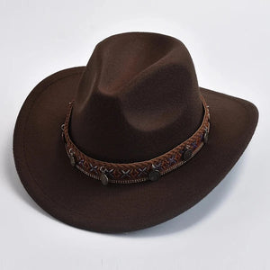 Elegant westernhatt för vuxna Mörkbrun / One Size