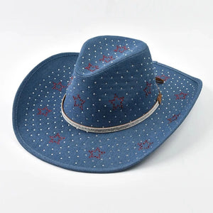 Elegant Westernhatt med Strass Still stjärna / Kan justeras