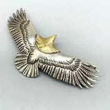 Flygande örn concho Silver och guld / 32x75mm