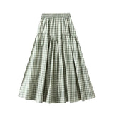 Gingham kjol Grön / One Size