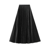 Glittrig plisserad kjol Svart / One Size