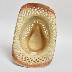Halmcowboyhatt med snäckband Beige / One Size