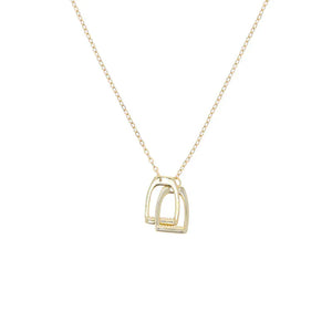 High Quality 925 Sterling Silver Fashion Horseshoe Horse Pendant Jewelry Gold Color Horse Lover U Dangle Necklace Bracelet Sets MN12-G