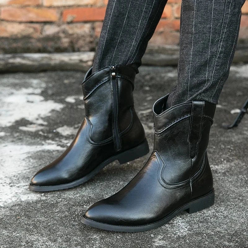Låga cowboy boots herr