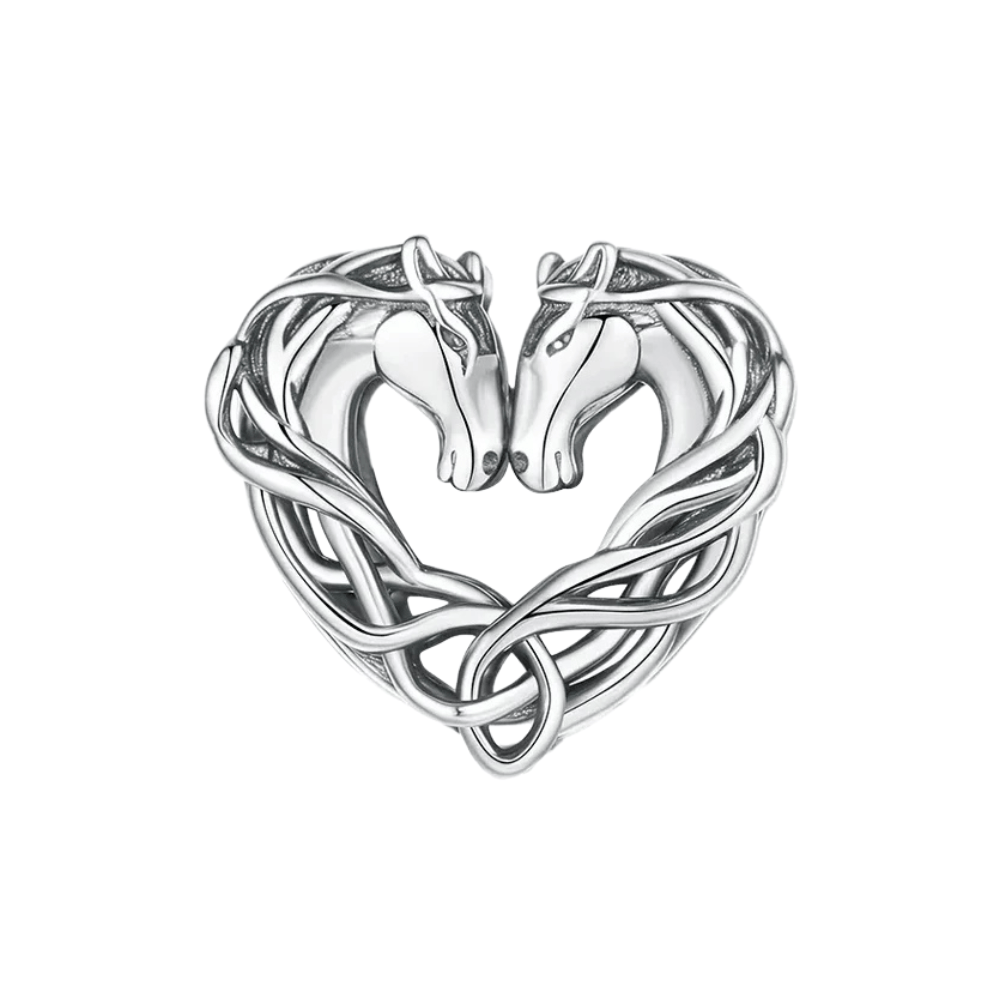 Hjärtberlock Häst Silver Modell 1