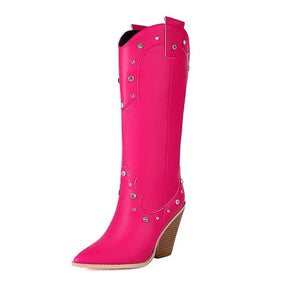 Högklackade Cowboyboots för Dam Ljusrosa / 35