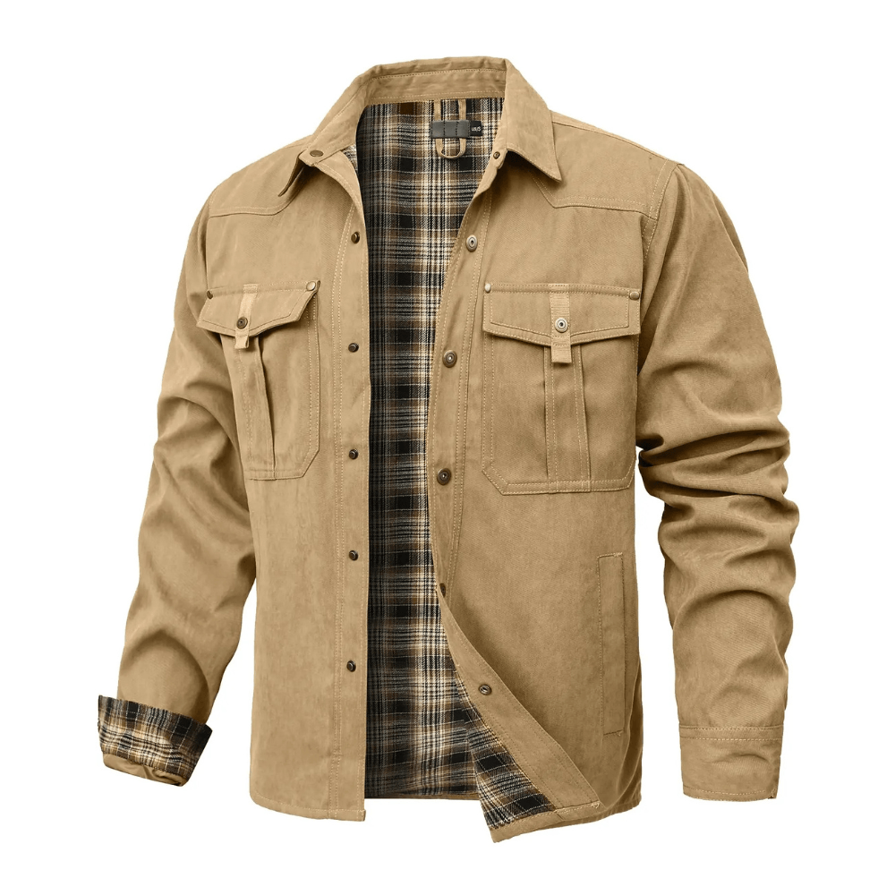 Fodrad Jacka Skjorta Beige / S