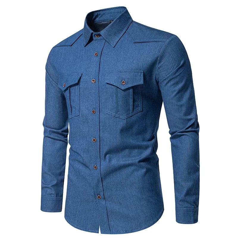 Jeans skjorta western