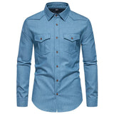 Jeans skjorta western Himmelsblå / XS