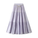 Kjol i linne Lila / One Size
