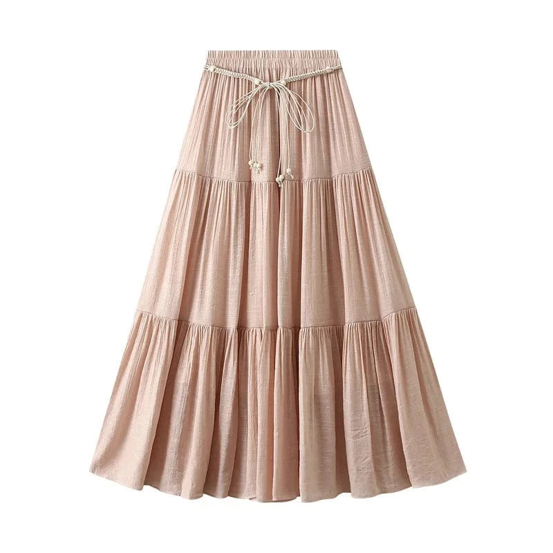 Kjol i linne Rosa / One Size