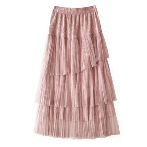 Kjol i tyll Rosa / One Size