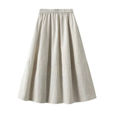 Kjol med fickor Beige / One Size