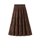 Kjol sammet Brun / One Size