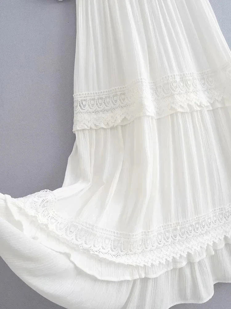 Klänning spets vit