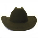 Klassisk cowboyhatt filt Armégrön / 56-58cm