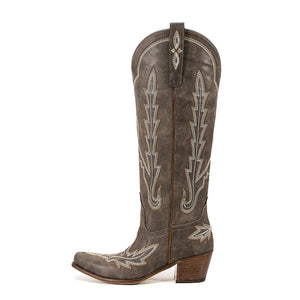 Klassiska Cowboyboots i Svart Mocka