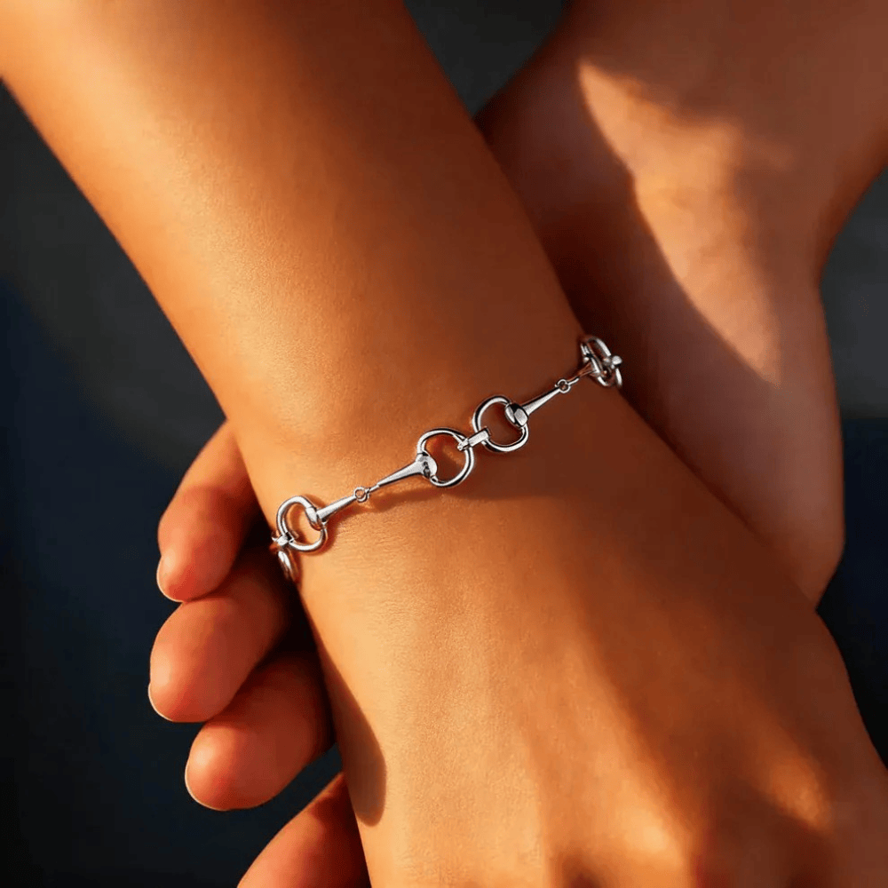 Klassiskt Silverarmband Hästbett Silver / 15med4cm