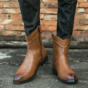 Låga cowboy boots herr