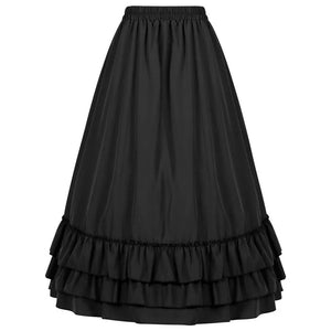 Lång kjol med volang