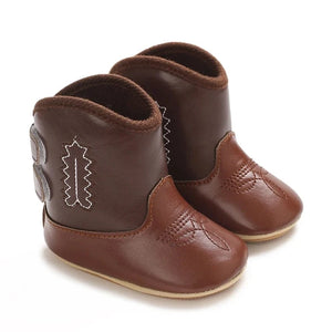 Cowboyboots baby mjukt skinn halkfria
