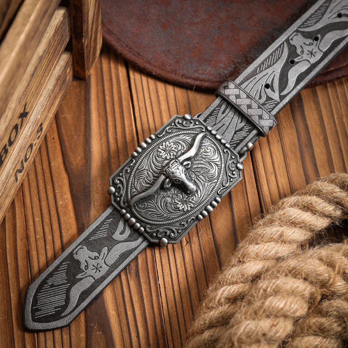 Longhorn westernbälte för dam