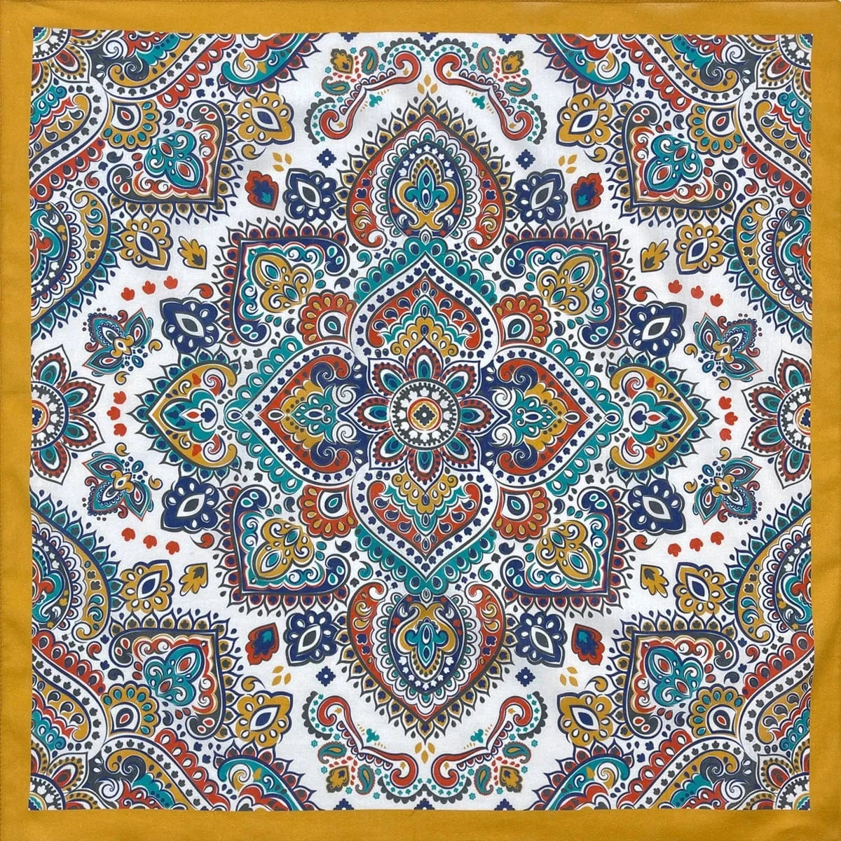 Mandala bandana Gul med flerfärgad