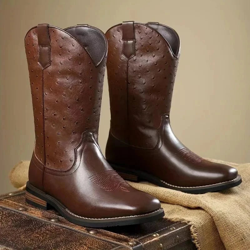 Ostrich cowboy boots