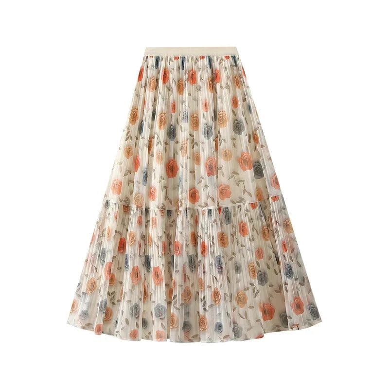 Midnight Prairie kjol för en mystisk cowgirl-look Beige / One Size