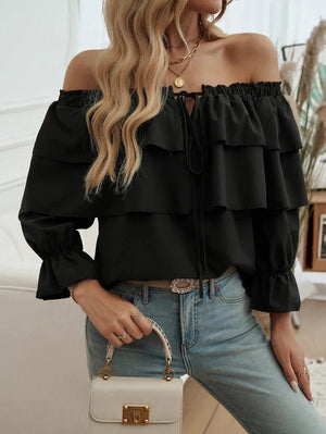 Off shoulder blus