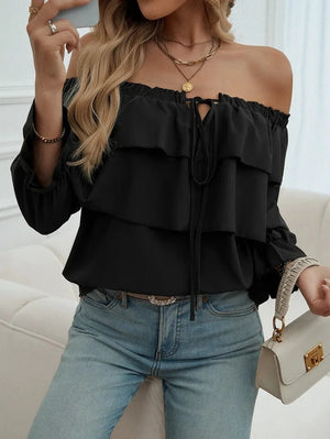 Off shoulder blus