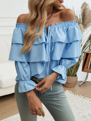 Off shoulder blus
