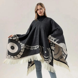 Poncho jacka dam Svart / One Size