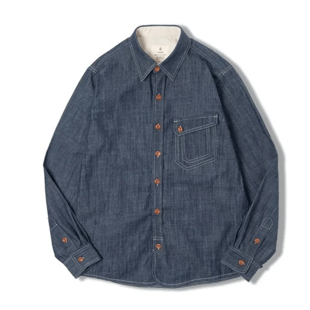 Retro denimskjorta för män