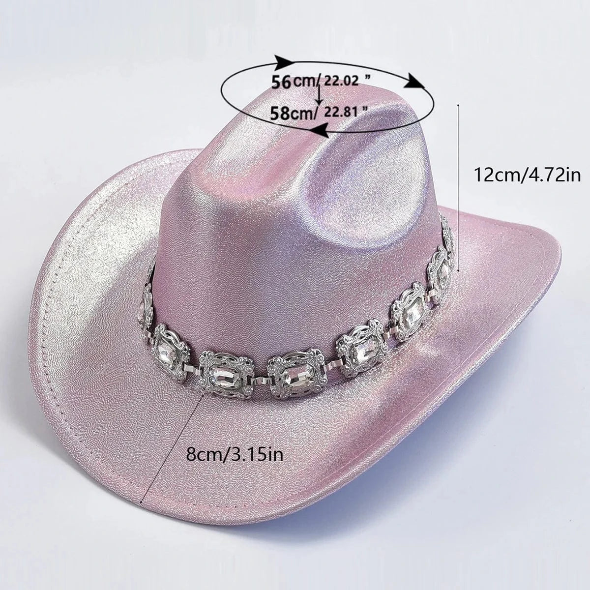 Rhinestone Fedora Cowboyhatt