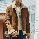 Shearling jacka man Brun / XS