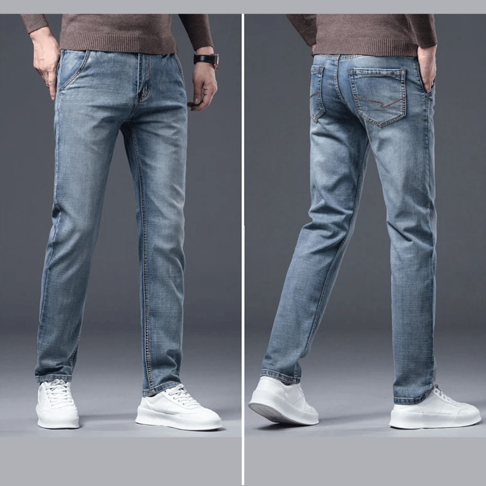 Slim fit stretchjeans för herr