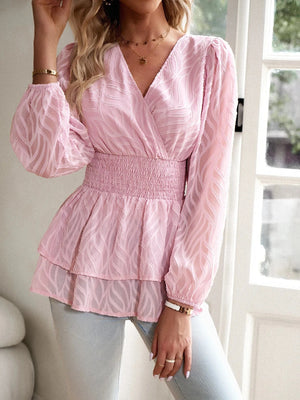 Smockad blus